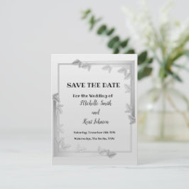 Elegant Silver laat de datum van de platte kaart o