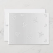 Elegant Silver laat Design Rehearings Dinner Kaart (Achterkant)