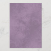 Elegant Silver Lace Lavender on White Wedding Menu (Achterkant)