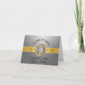 Elegant Silver Law School Afstuderen Bedankt (Voorkant)