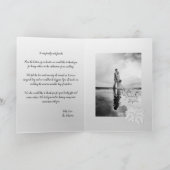 Elegant Silver Leaves Folded Hartelijk dank Kaart (Binnen)