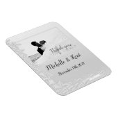 Elegant Silver Leaves Hartelijk dank voor de foto Magneet (Rechterzijde)