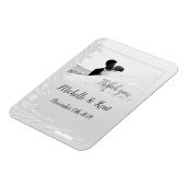 Elegant Silver Leaves Hartelijk dank voor de foto Magneet (Linkerzijde)