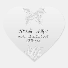 Elegant Silver Leaves Return Address Stickers