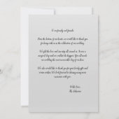 Elegant Silver Leaves Weddenschap Hartelijk dank Kaart (Achterkant)