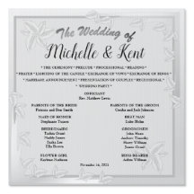 Elegant Silver Leaves Wedding Garden Sign