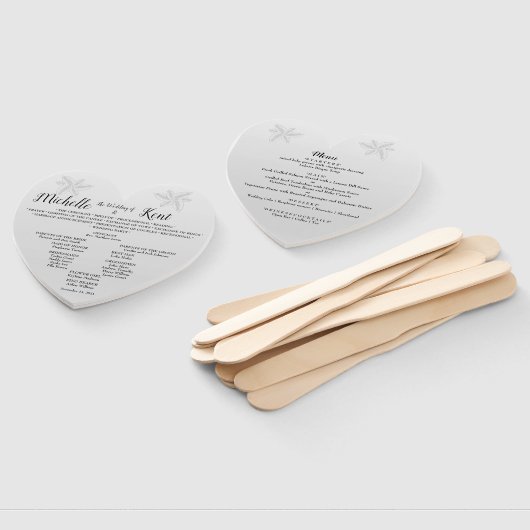 Elegant Silver Leaves Wedding Menu Heart Fans Handwaaier (Niet-gemonteerd)