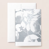Elegant Silver Lemons & Foliage Wedding Real Folie Kaarten (Met envelop)