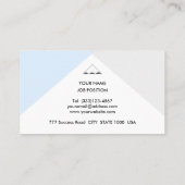 Elegant Silver, Light Blue en White Visitekaartje (Achterkant)