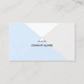 Elegant Silver, Light Blue en White Visitekaartje (Voorkant)