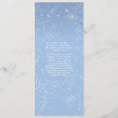 Elegant Silver Light Blue Rozen Waterverf Floral Menu (Achterkant)