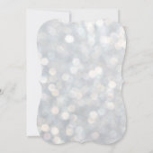 Elegant Silver Lights 40e verjaardag Uitnodiging (Achterkant)