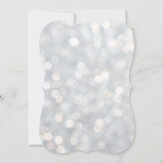 Elegant Silver Lights 40e verjaardag Uitnodiging (Achterkant)