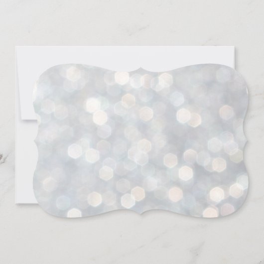 Elegant Silver Lights Bat Mitzvah Kaart (Achterkant)