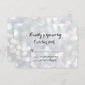 Elegant Silver Lights RSVP (Voorkant / Achterkant)