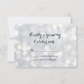 Elegant Silver Lights RSVP (Voorkant)