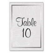 Elegant Silver Lijst en Grey Damask Wedding Kaart (Voorkant)