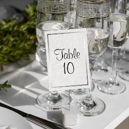 Elegant Silver Lijst en Grey Damask Wedding Kaart