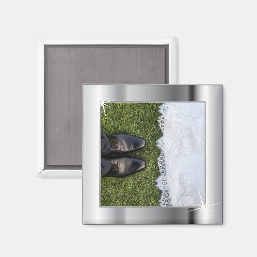 Elegant Silver Lijst Magneet (Voorkant / Achterkant)