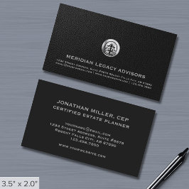 Elegant Silver Logo Professional Visitekaartje