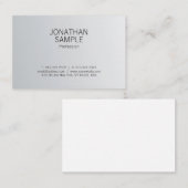 Elegant Silver-look Professional Minimalist Plain Visitekaartje (Voorkant / Achterkant)