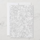 ELEGANT SILVER MARBLE BLACK WHITE CUSTOM BIRTHDAY KAART (Achterkant)