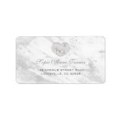 Elegant Silver Marble We blijven de Woten vernieuw Etiket (Voorkant)