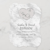 Elegant Silver Marble We blijven de Woten vernieuw Kaart (Voorkant / Achterkant)