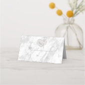 Elegant Silver Marble We blijven de Woten vernieuw Plaatskaartje (Voorkant)