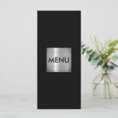 Elegant Silver Menue Chic Menu (Staand voorkant)