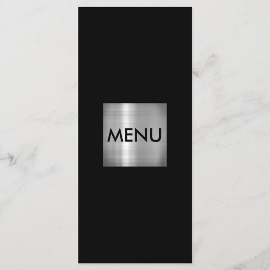 Elegant Silver Menue Chic Menu (Voorkant)