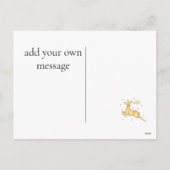 Elegant Silver Merry Kerstmis, Happy Holiday Feestdagenkaart (Achterkant)