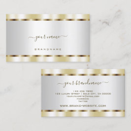 Elegant Silver met Gold Effect Professional Visitekaartje