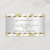 Elegant Silver met Gold Effect Professional Visitekaartje (Achterkant)