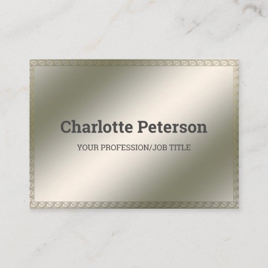 Elegant Silver Metallic Background Visitekaartje (Voorkant)