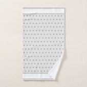 Elegant Silver Metallic look Polka Dots Bad Handdoek (Handdoek)