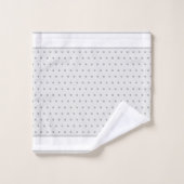 Elegant Silver Metallic look Polka Dots Bad Handdoek (Wasdoekje)