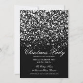 Elegant Silver Midnight Glam Christmas Party  Kaart (Voorkant)