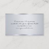 Elegant Silver Minimalist Trendy Typography Modern Visitekaartje (Achterkant)
