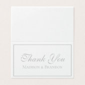 Elegant Silver Minimalist Weddenschap Hartelijk da Kaart (Buitenkant ongevouwen)