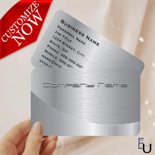 Elegant Silver Modern Corporate Visitekaartje