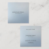 Elegant Silver Modern Professional Officier van Ju Vierkante Visitekaartje (Voorkant / Achterkant)