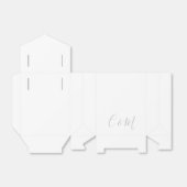 Elegant Silver Monogram Wedding Favor Box Bedankdoosjes (Uitgevouwen)