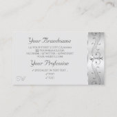 Elegant Silver  Mousserend Diamonds Visitekaartje (Achterkant)