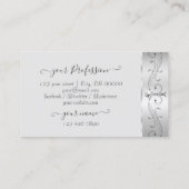 Elegant Silver  mousserende diamanten met Logo Visitekaartje (Achterkant)