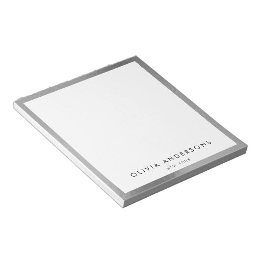 Elegant Silver Notitieblok (Schuin)