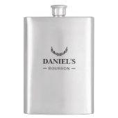 Elegant Silver Personalize Name Groomsmen Wedding Flacon (Voorkant)