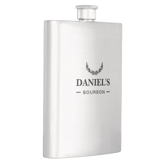 Elegant Silver Personalize Name Groomsmen Wedding  Flacon (Rechts)