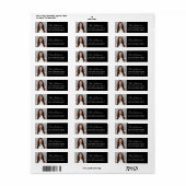 Elegant Silver Photo Afstuderen Return Address Etiket (Full Sheet)
