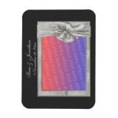 Elegant Silver Photo Frame Personalized Wedding Magneet (Verticaal)